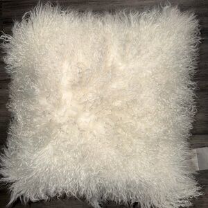 West Elm Mongolian Lamb Pillow Cover & Decorative Pillow Inserts (Brand New)